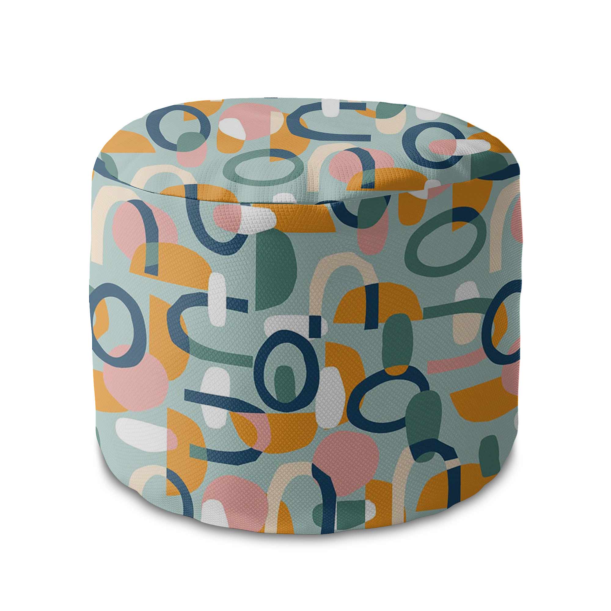 Runder Hocker Fußstütze Abstract Cut Out-Oxford