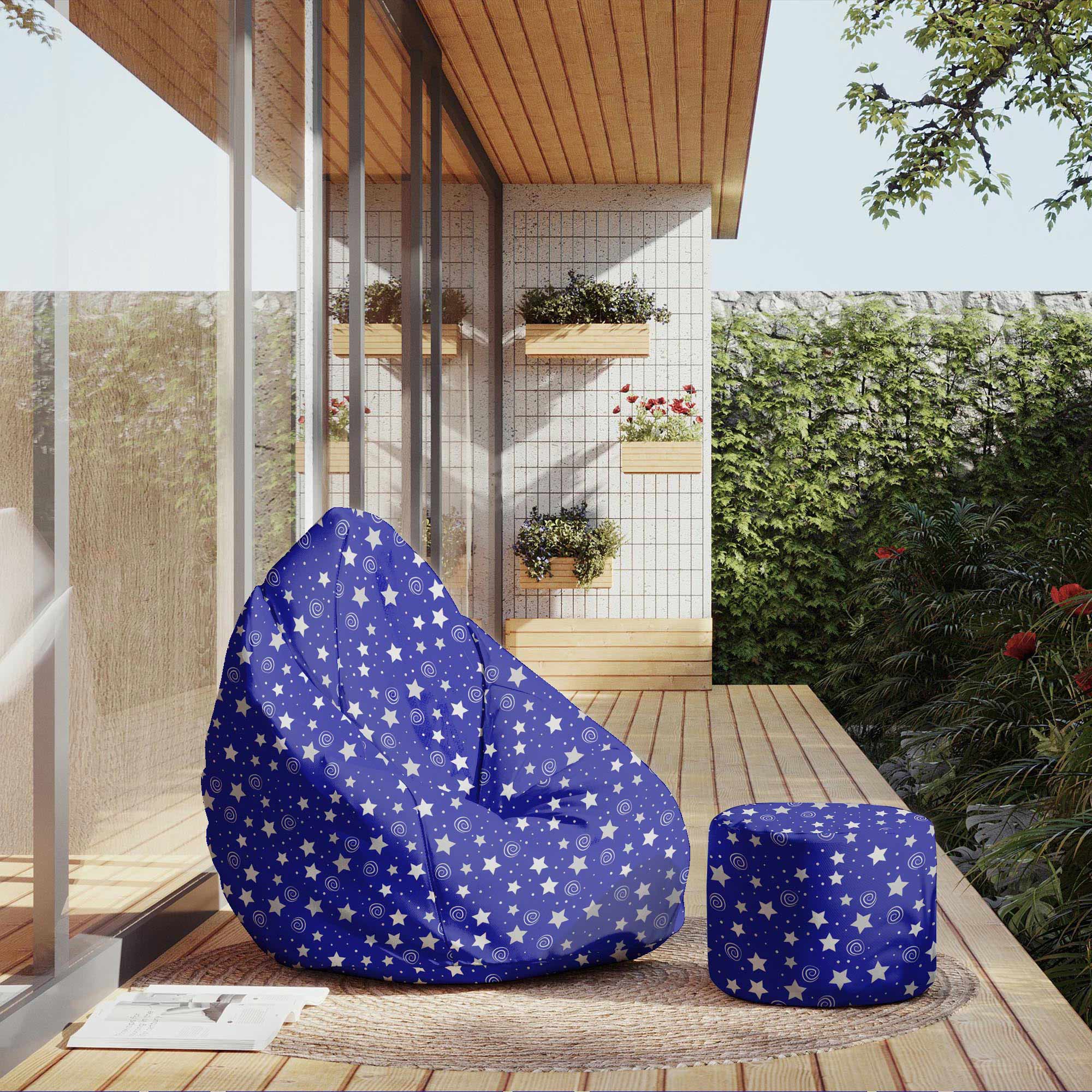 Runder Hocker Fußstütze Night Sky Pattern