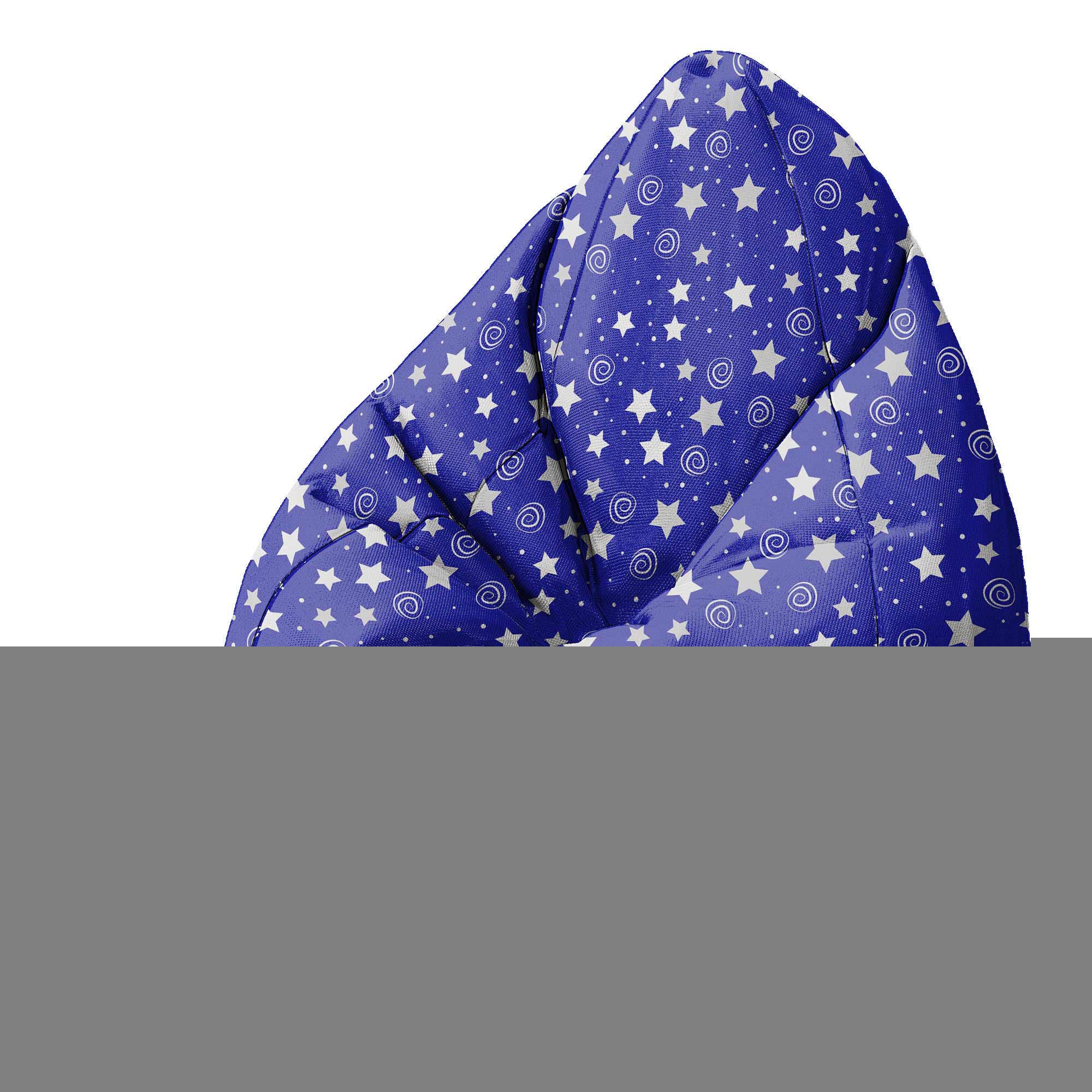 Round Pouf Footstool Night Sky Pattern-Velvet