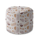 Runder Hocker Fußstütze Geometric Earth Colors-Velvet