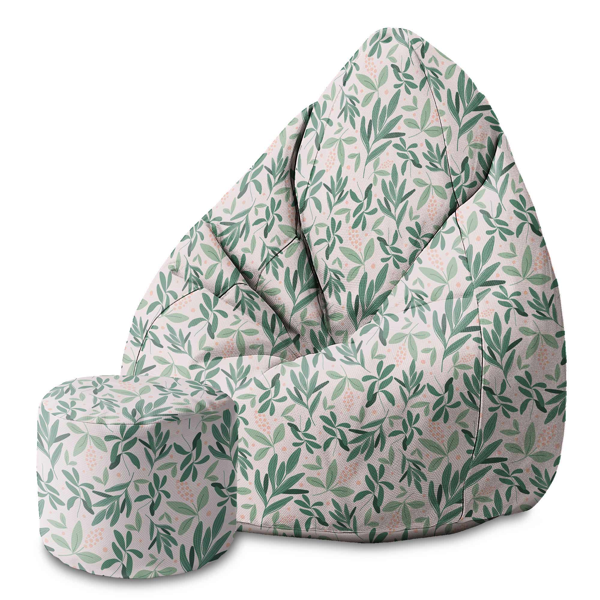 Kulatá taburetka podnožka Olive Leaves na růžové