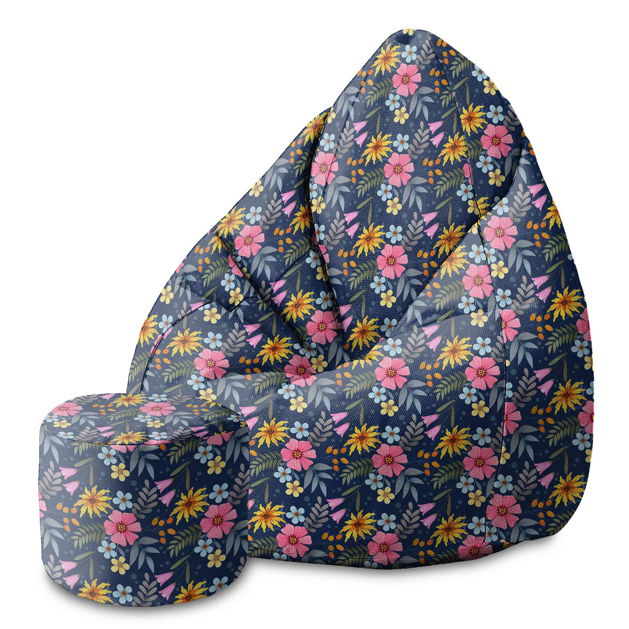Runder Hocker Fußhocker Spring Flowers-Oxford
