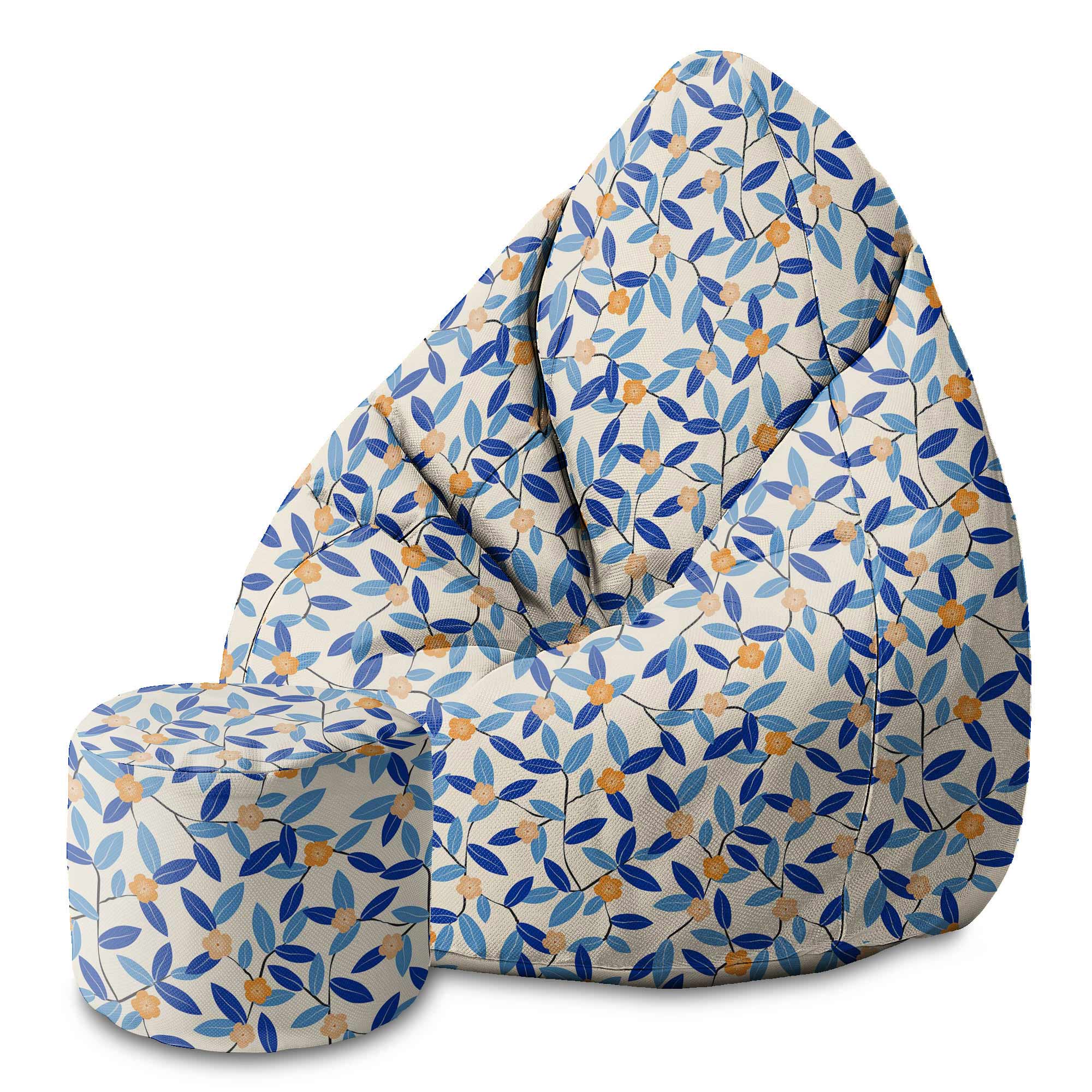 Runder Hocker Fußhocker Energy Blues-Velvet