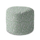 Runder Hocker Fußhocker Tiny White Flowers Meadow-Velvet
