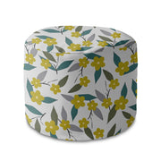 Runder Hocker Fußstütze Lemon Flowers-Oxford