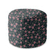 Runder Hocker Fußstütze Romantic Flowers-Velvet