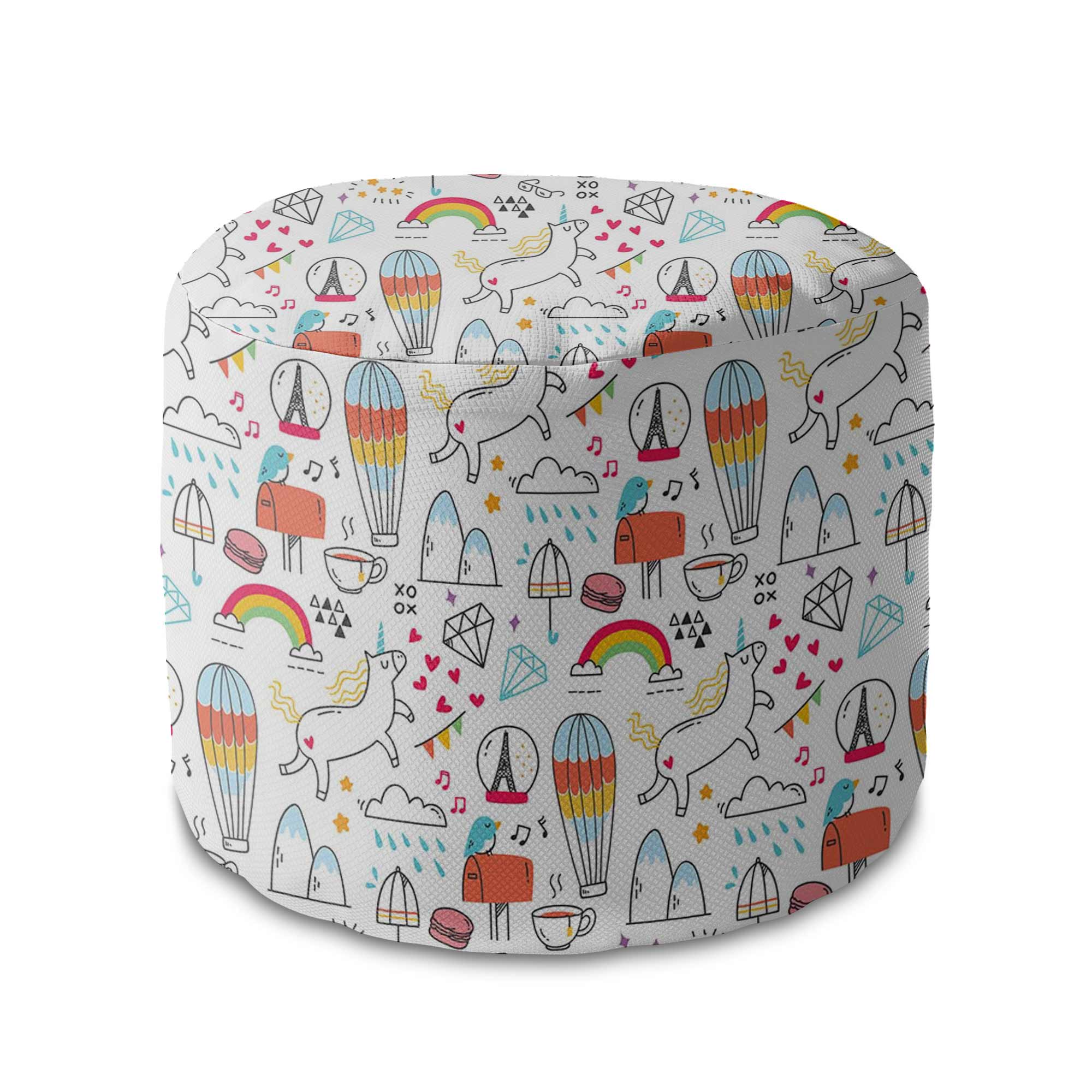 Okrúhly podnožník Rainbow Unicorns