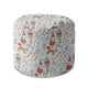 Runder Hocker Fußstütze Rainbow Unicorns-Velvet