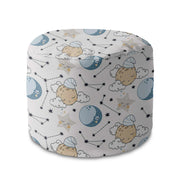 Kulatá taburetka podnožka Sleeping Moon-Velvet