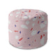 Kulatá podnožka Puf Pink Abstract-Velvet