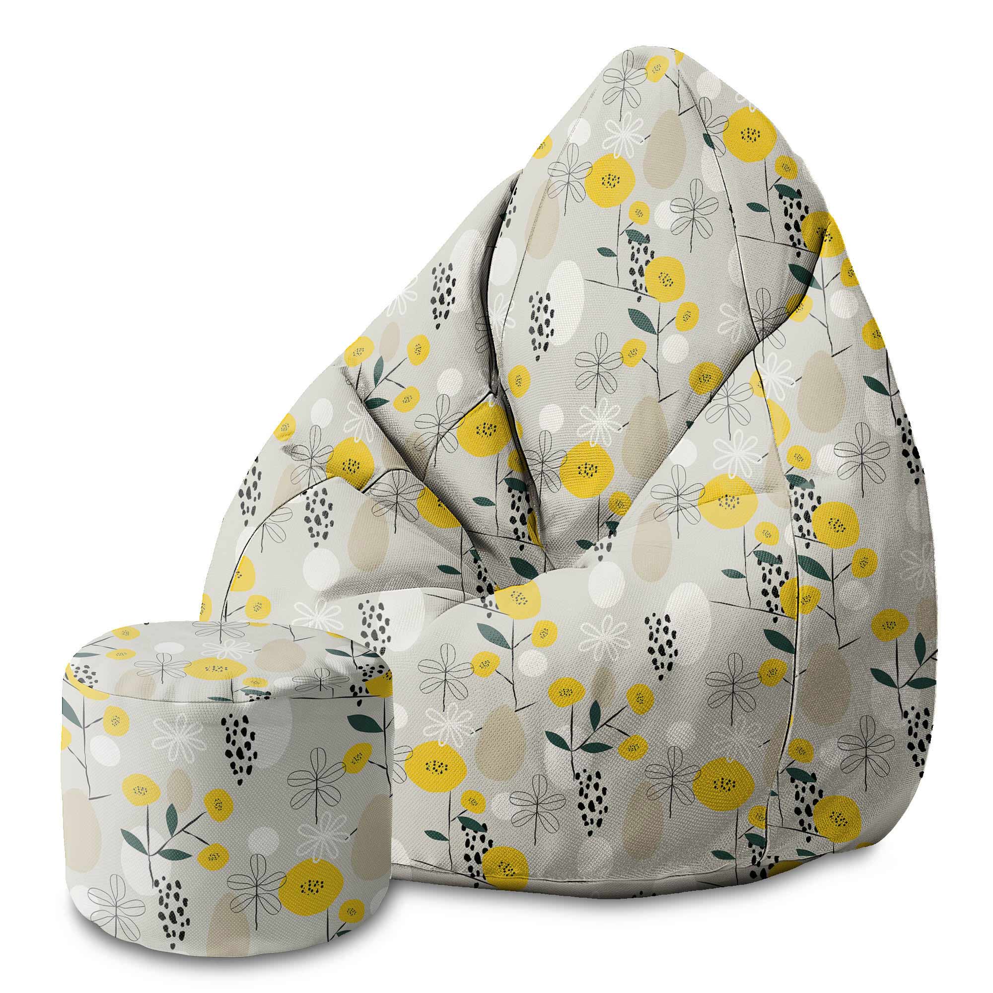 Puf kulatý podnožka I Like Scandi-Velvet