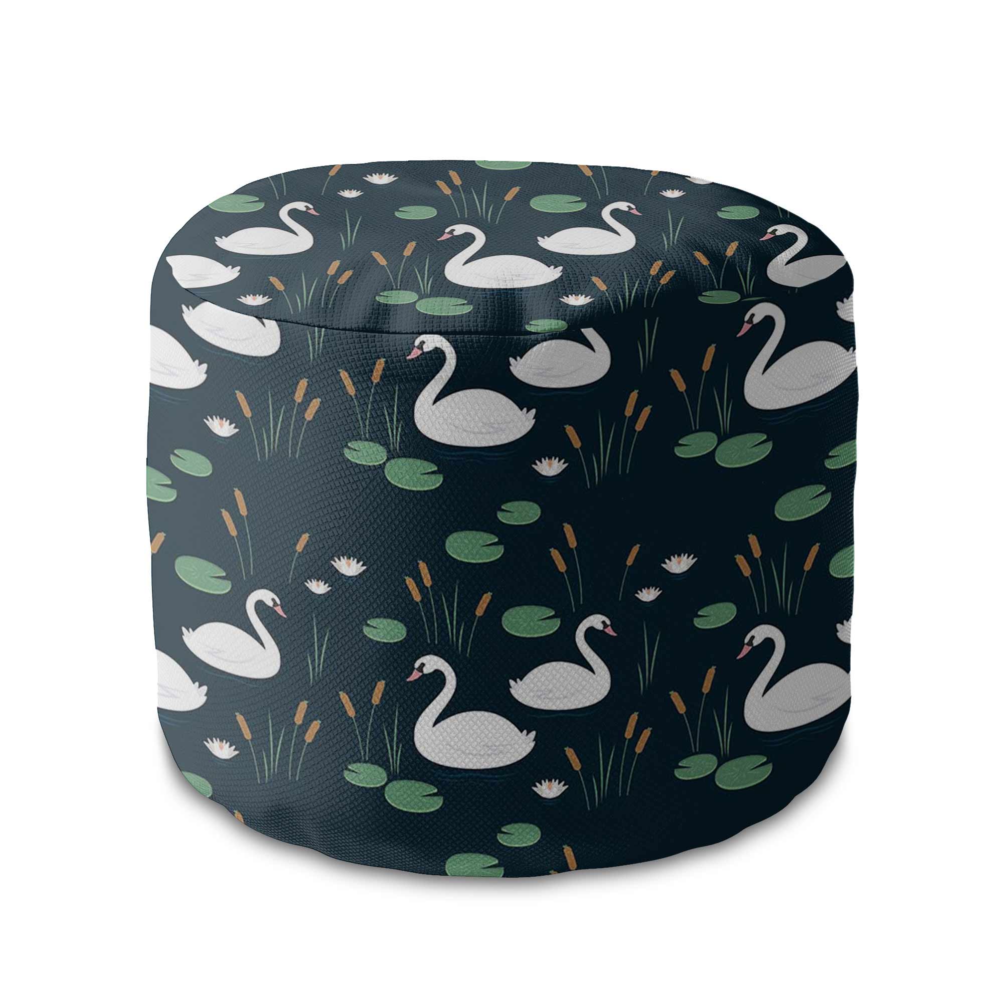 Okrúhly puf na nohy River Birds-Velvet