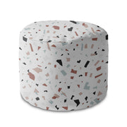 Okrúhly puf na nohy Brown Terrazzo