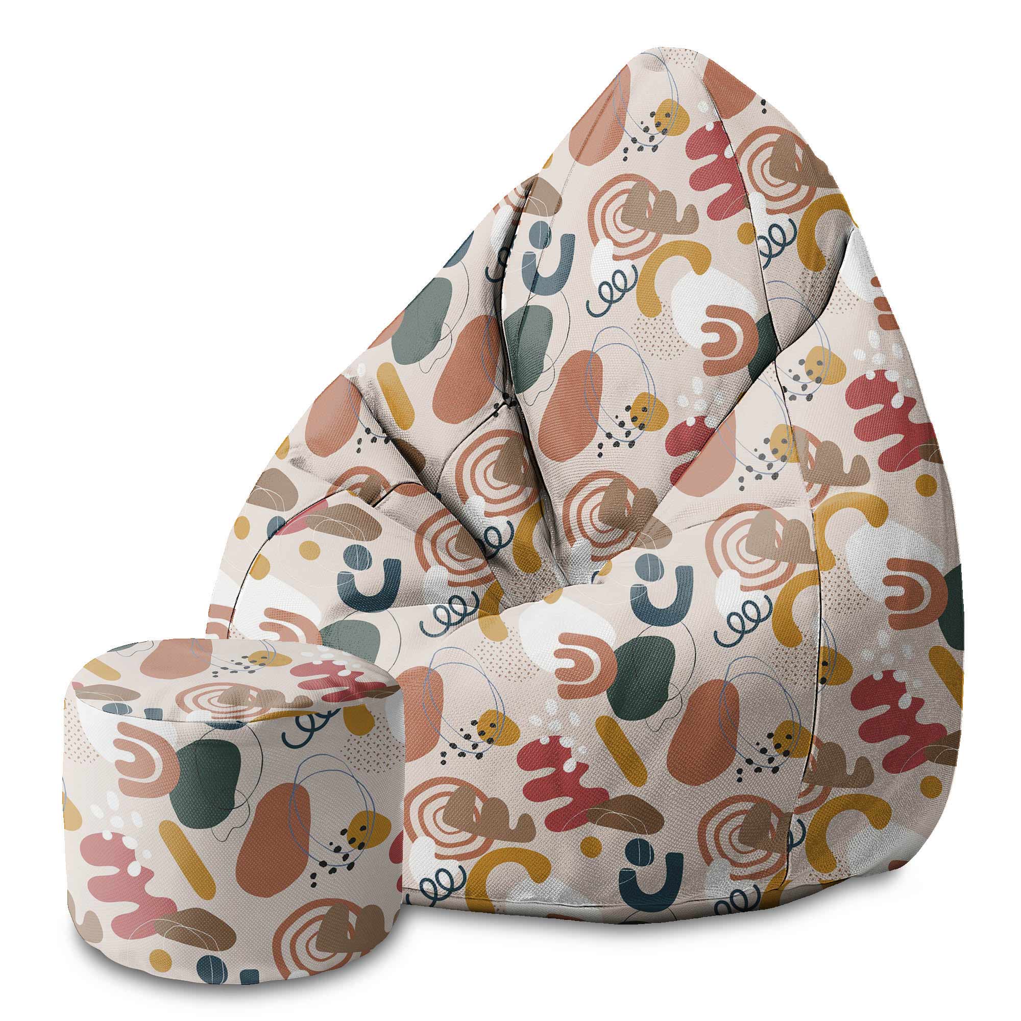 Runder Hocker Fußstütze Irregular Shapes-Velvet