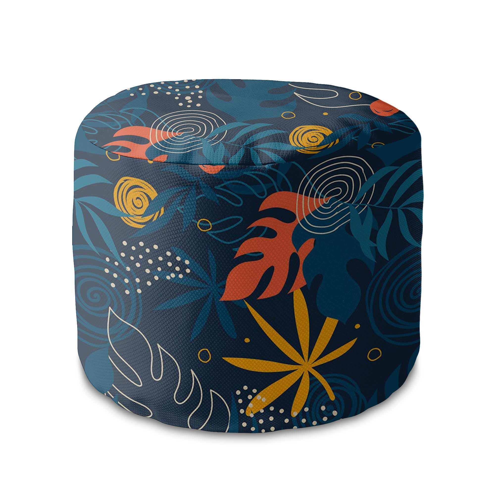 Runder Hocker Fußstütze Doodle Exotic-Oxford