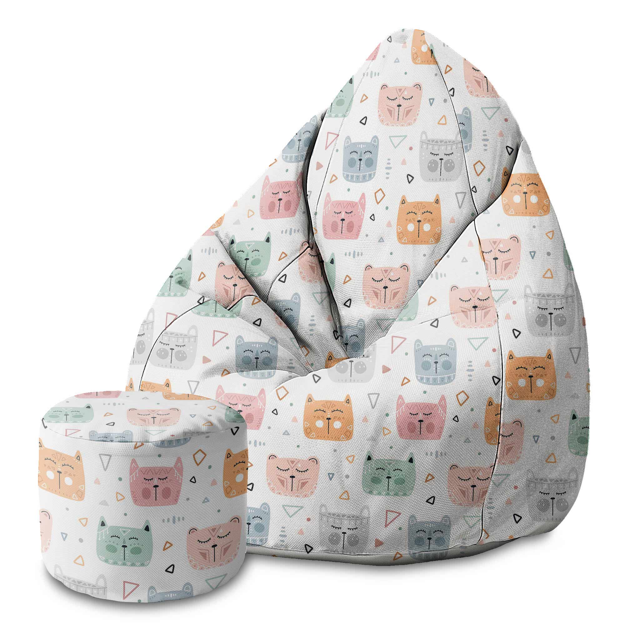 Puf okrągły podnóżek Sleepy Cats