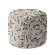 Okrúhly puf na nohy Peach Tones Flowers-Velvet