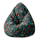 Pearshape Dark Botanic Red Pouf-S-Velvet