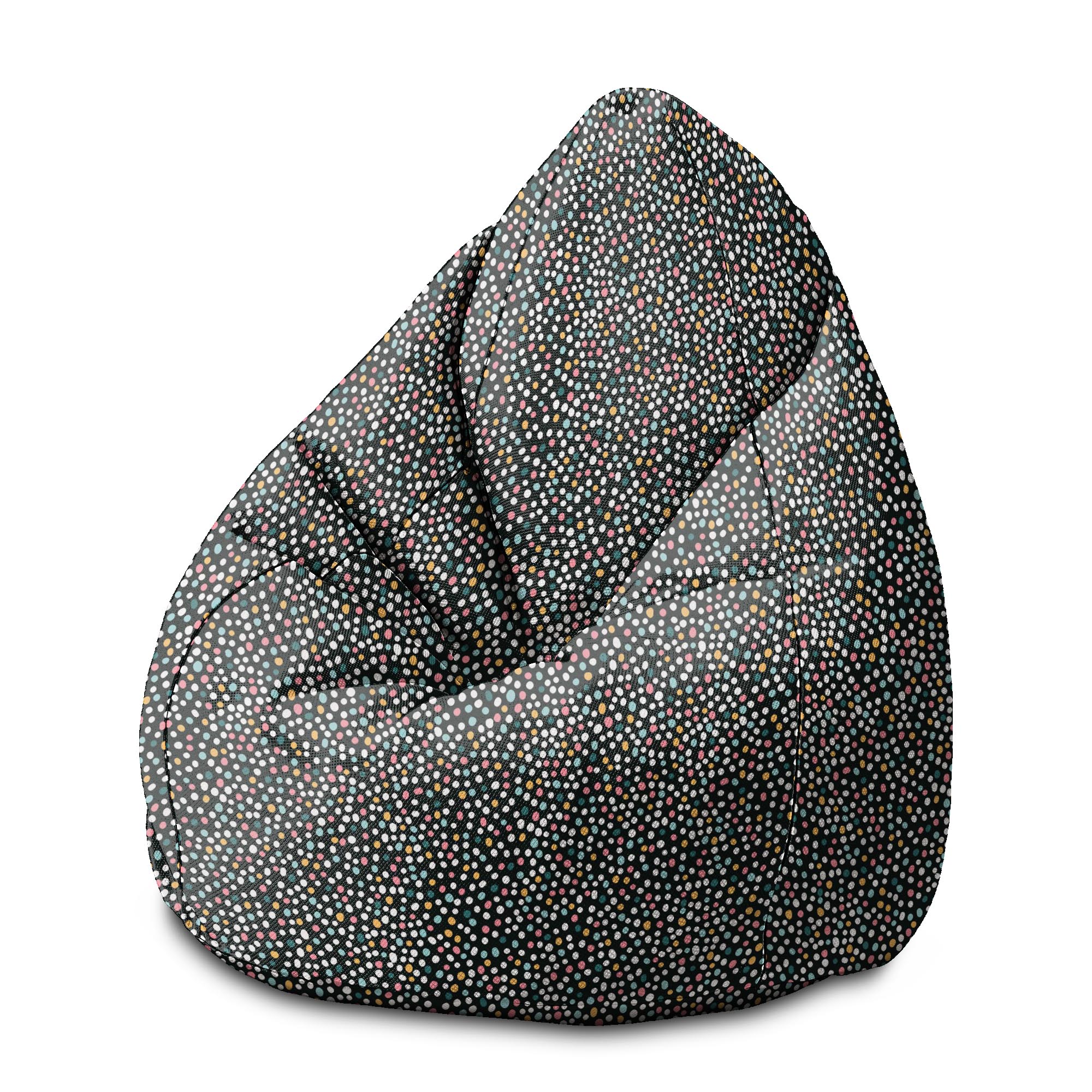 Puf Pearshape Viacfarebné Bodky-M-Oxford