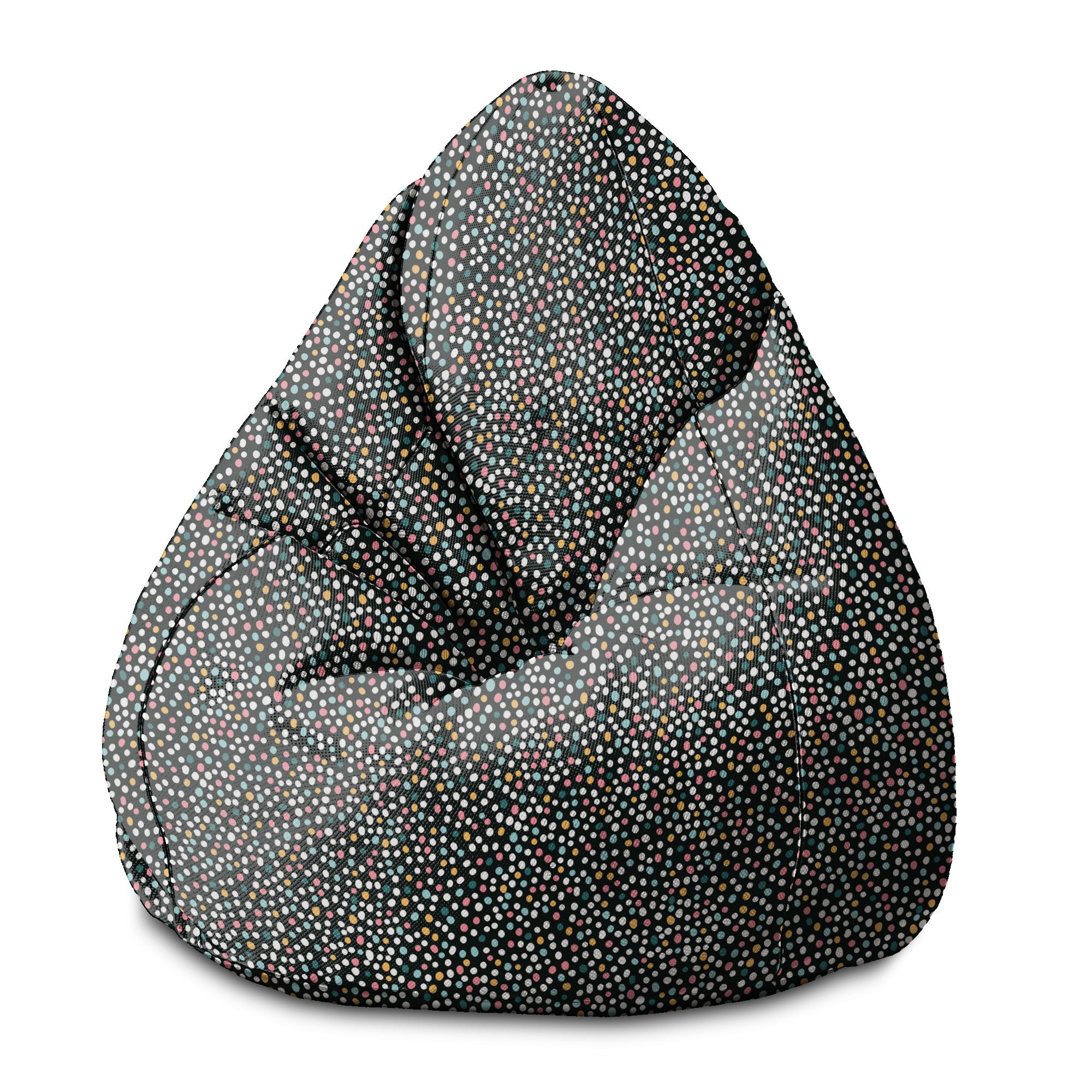 Puf Pearshape Vícebarevný s puntíky