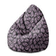 Puf Pearshape Palm Leaves in the Night-M-Velvet
