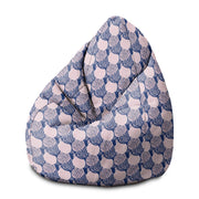 Puf Pearshape růžový a modrý geometrický ornament-M-Oxford
