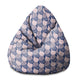 Puf Pearshape Pink and Blue Geometric Ornament-S-Oxford