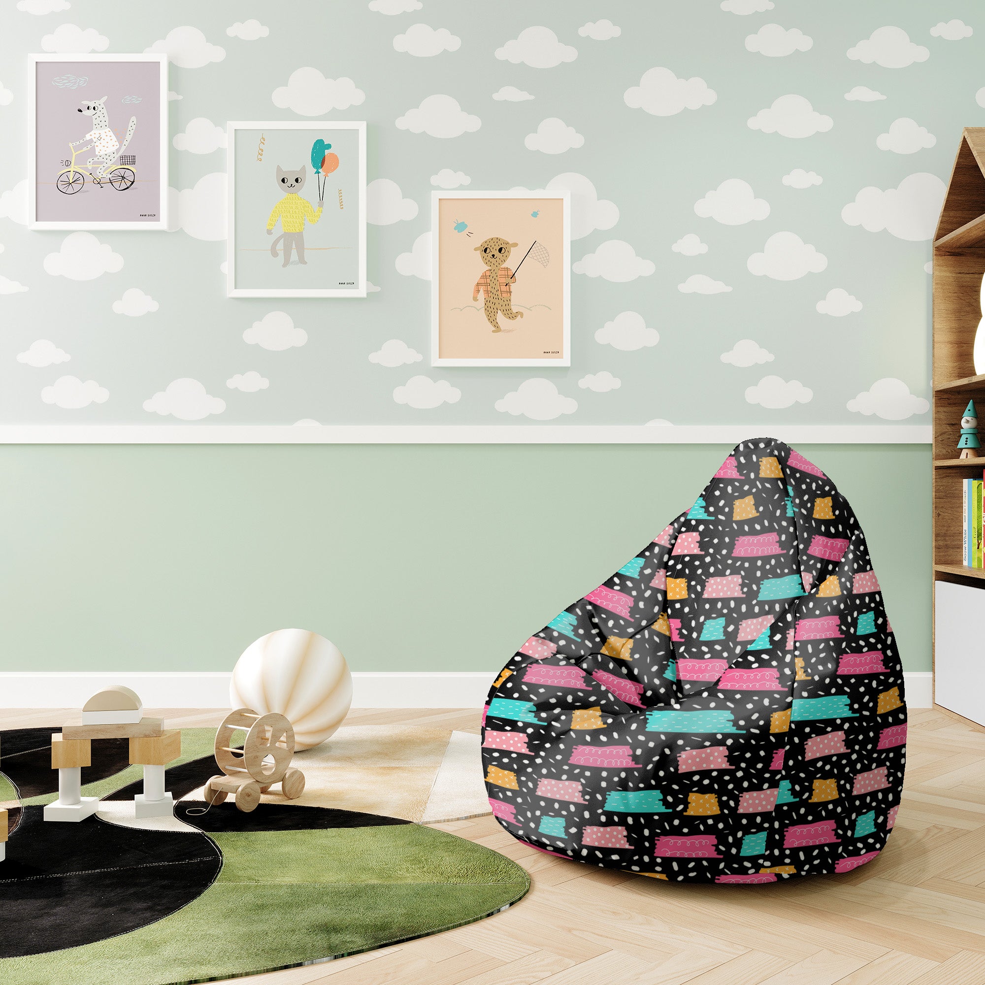 Sitzsack Pearshape Zufällige Formen-S-Velvet
