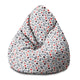 Sedací vak Pearshape Scandi kvety-S-Velvet