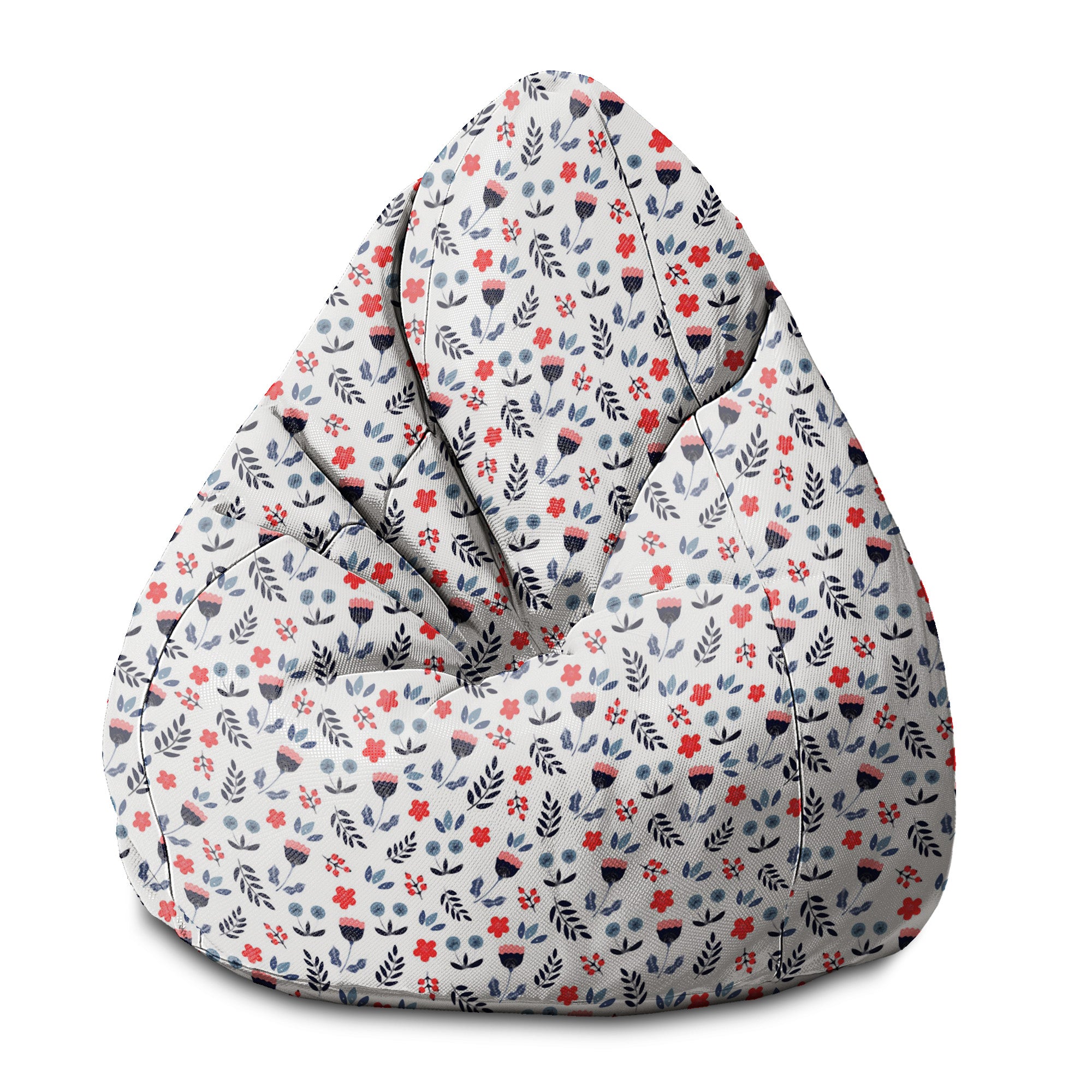 Sedací vak Pearshape Scandi kvety