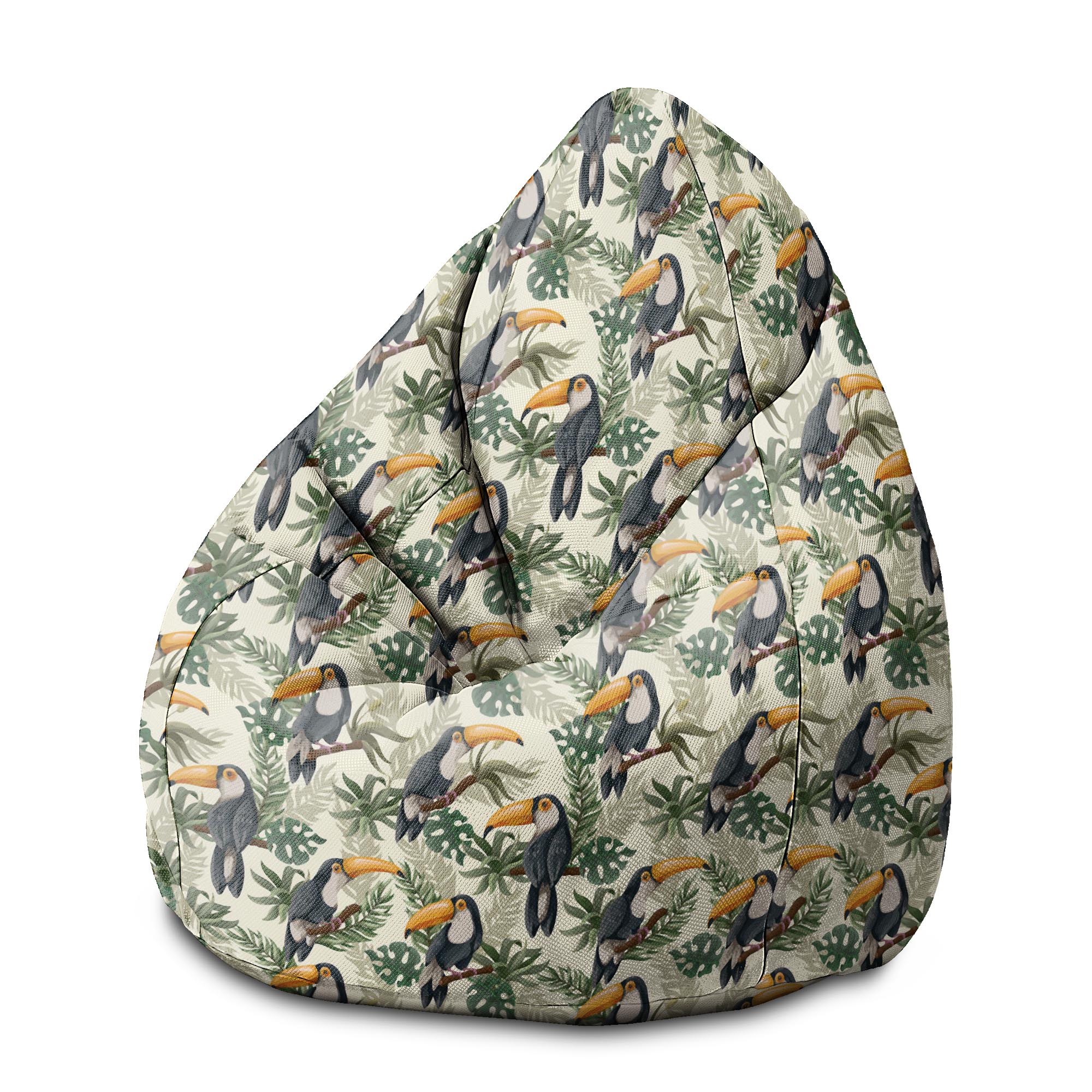 Puf Pearshape Toucans Jungle-M-Velvet