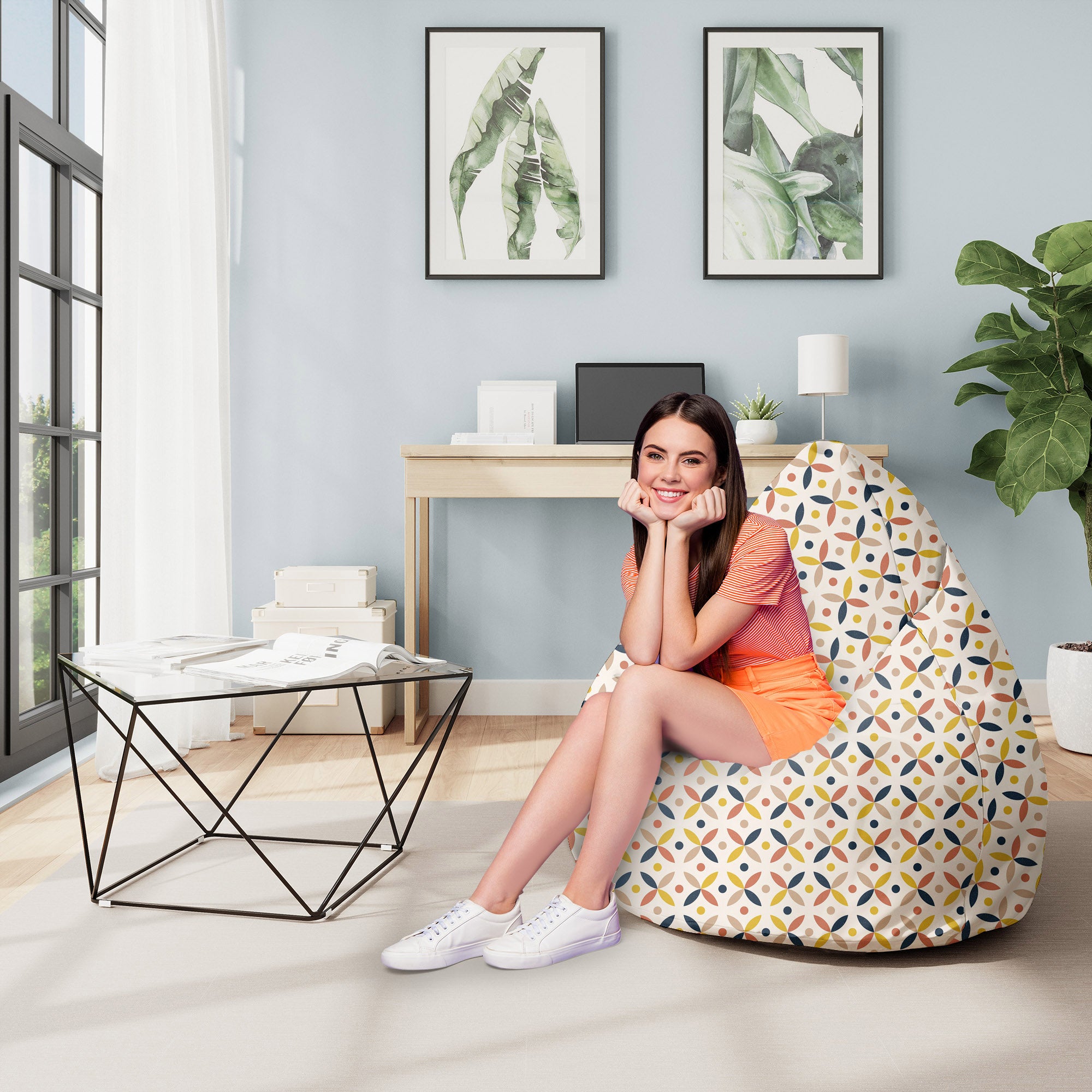 Puf Pearshape Skandinávský design M-Oxford