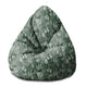 Sedací vak Pearshape Tropické zelené listy palma-S-Velvet