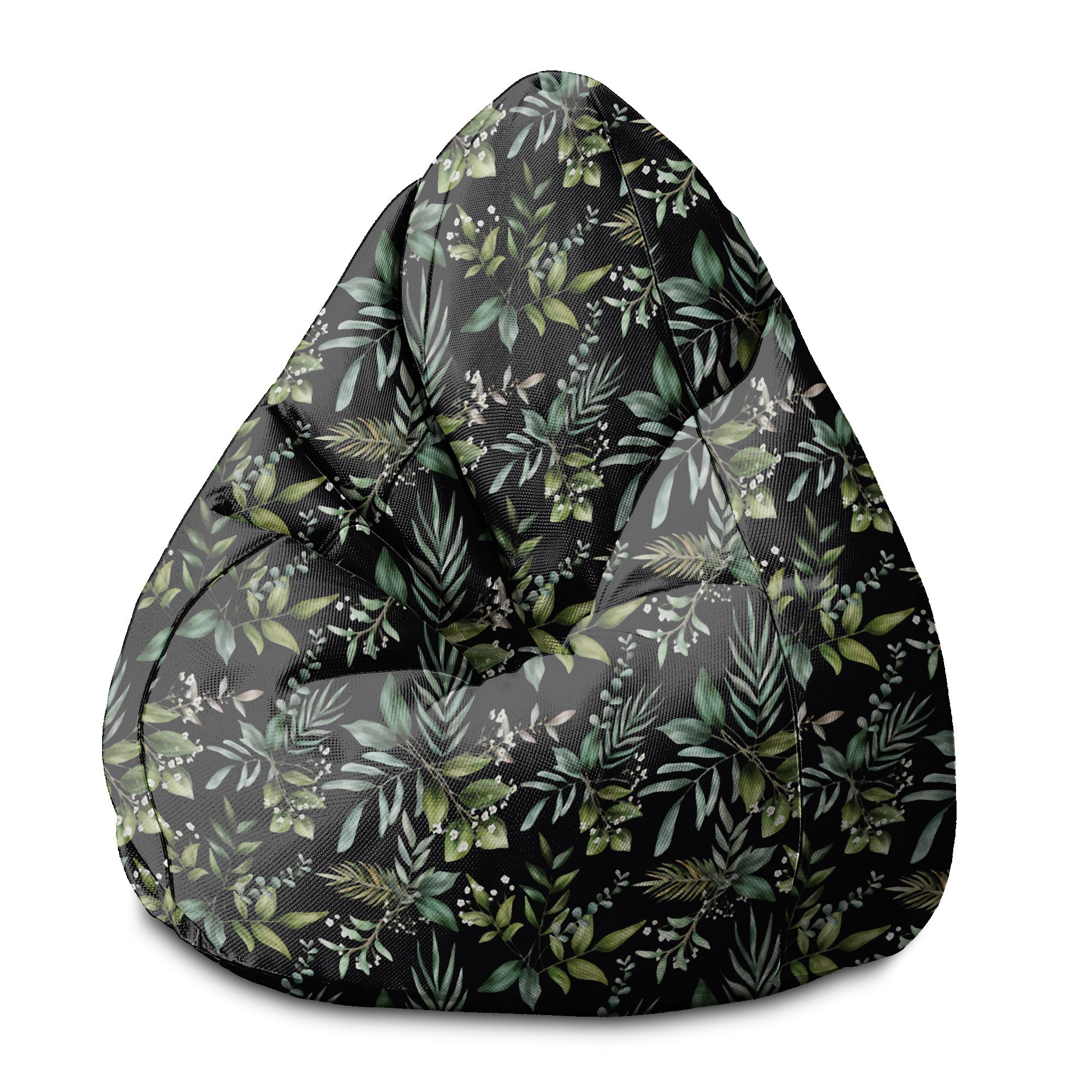 Sedací vak Pearshape Akvarelové elegantné kvety-S-Velvet