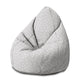 Pearshape Pouf White Hearts-M-Velvet