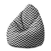Puf Pearshape Zig Zag Černý-M-Oxford