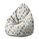 Puf Pearshape zlatý a zelený vánoční stromek-M-velvet