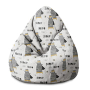 Sedací vak Pearshape Medveď Superhrdina-S-Oxford