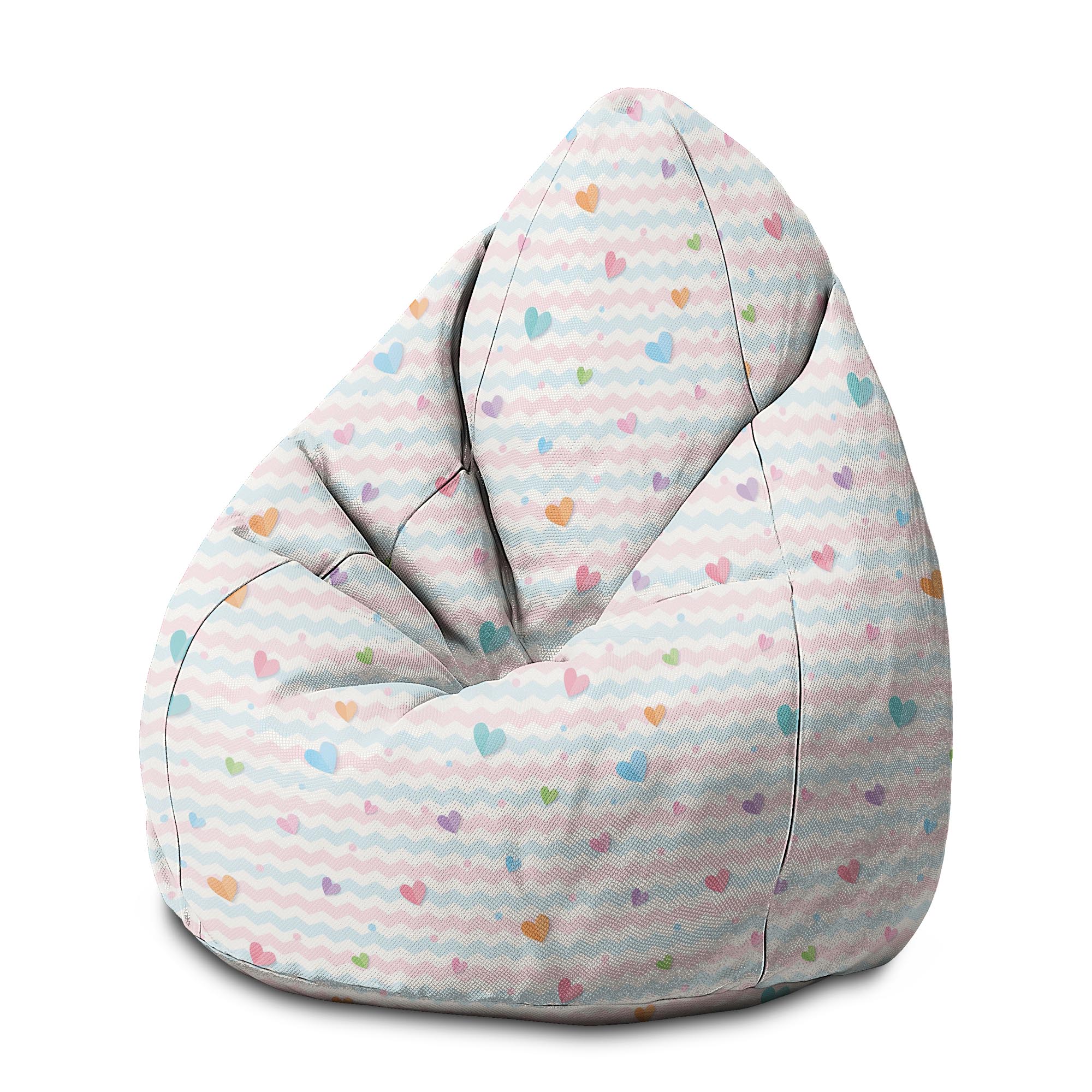 Puf Pearshape Pastel Hearts-M-Velvet
