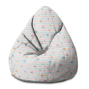 Puf Pearshape Pastel Hearts