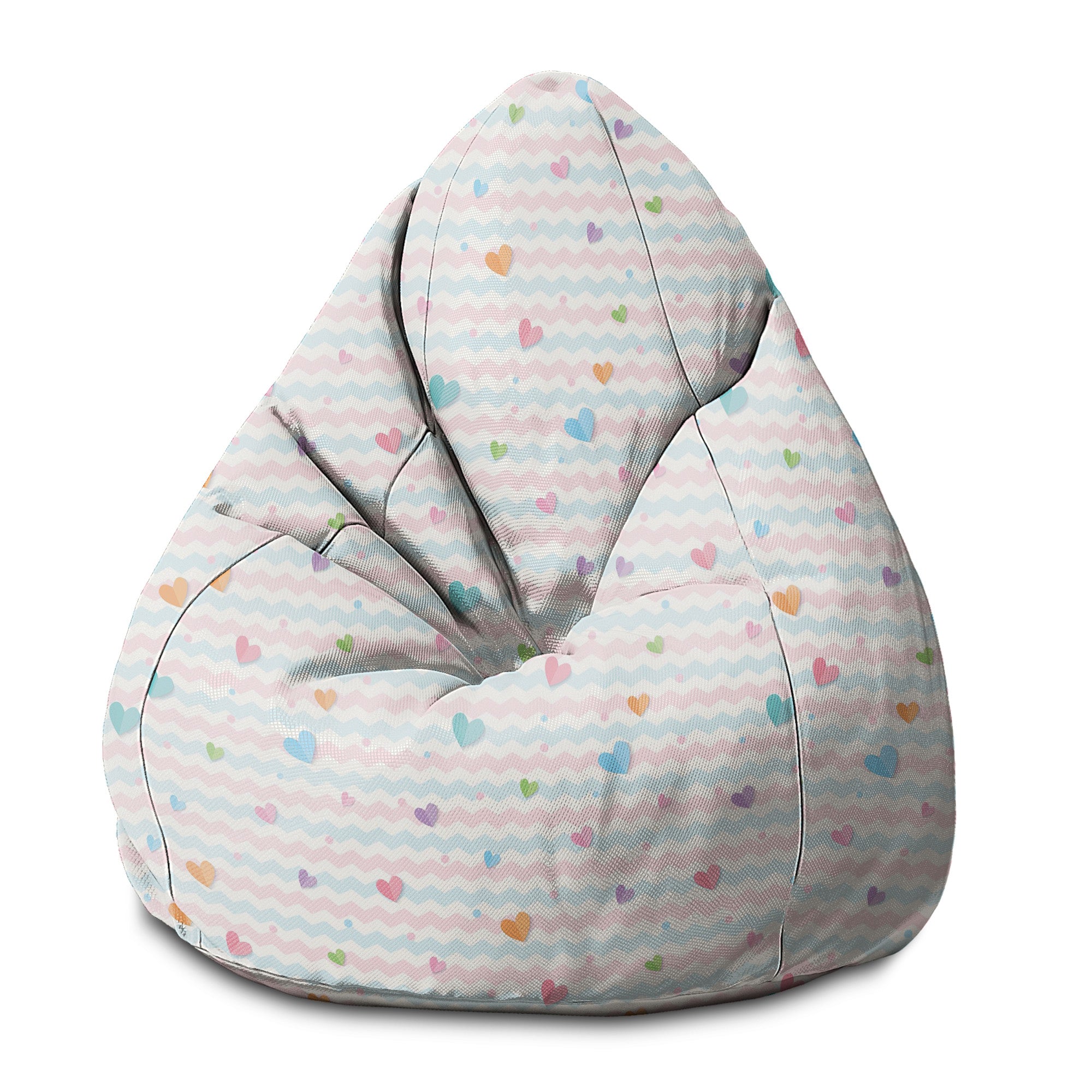 Puf Pearshape Pastel Hearts