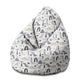 Sitzsack Birnenform Pastell Kinder Dinosaurier-M-Samt