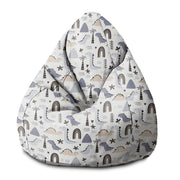 Sitzsack Birnenform Pastell Kinder Dinosaurier