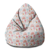 Puf Pearshape Růžová Duha