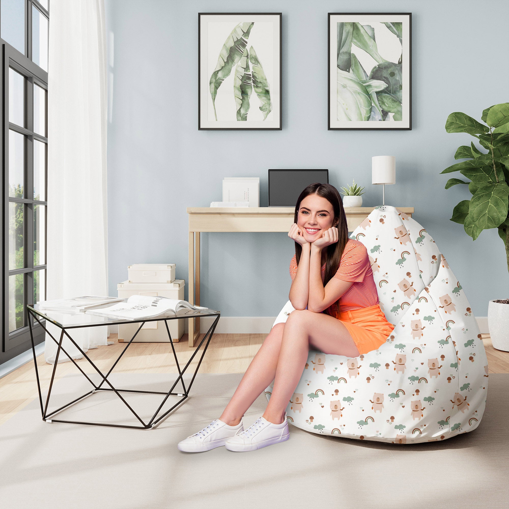 Puf Pearshape Bear a Houby-M-Oxford