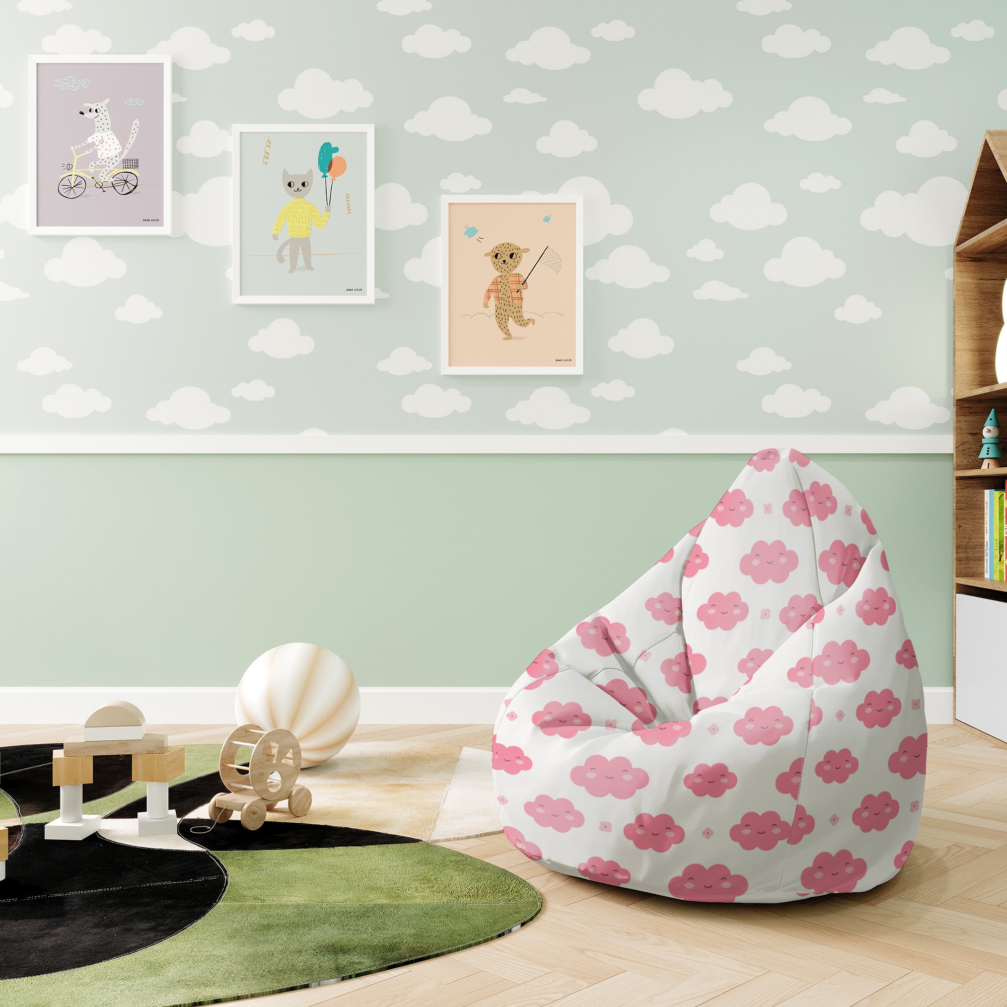 Puf Pearshape Cloudy Sunny