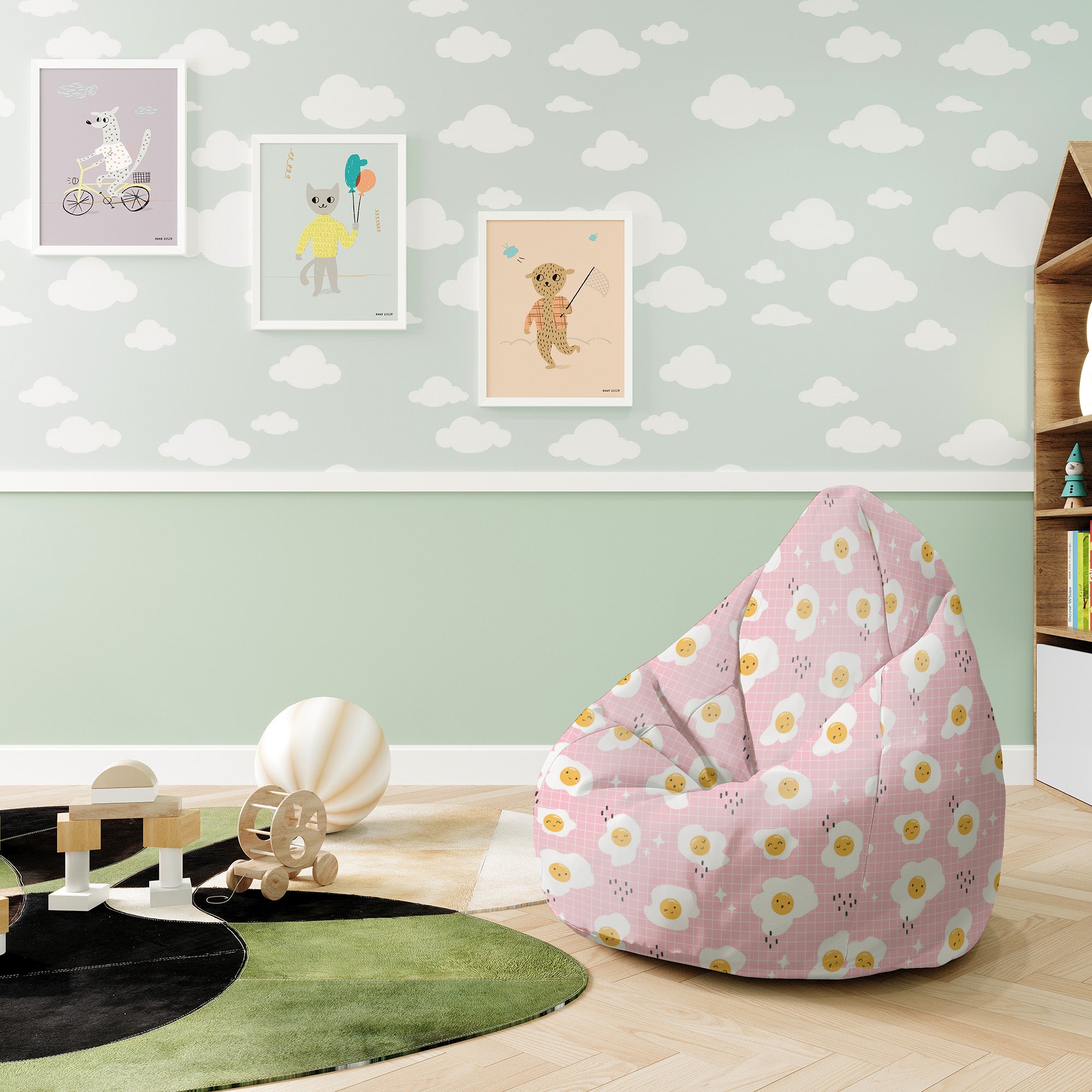 Puf Pearshape Roztomilé Vejce-S-Velvet