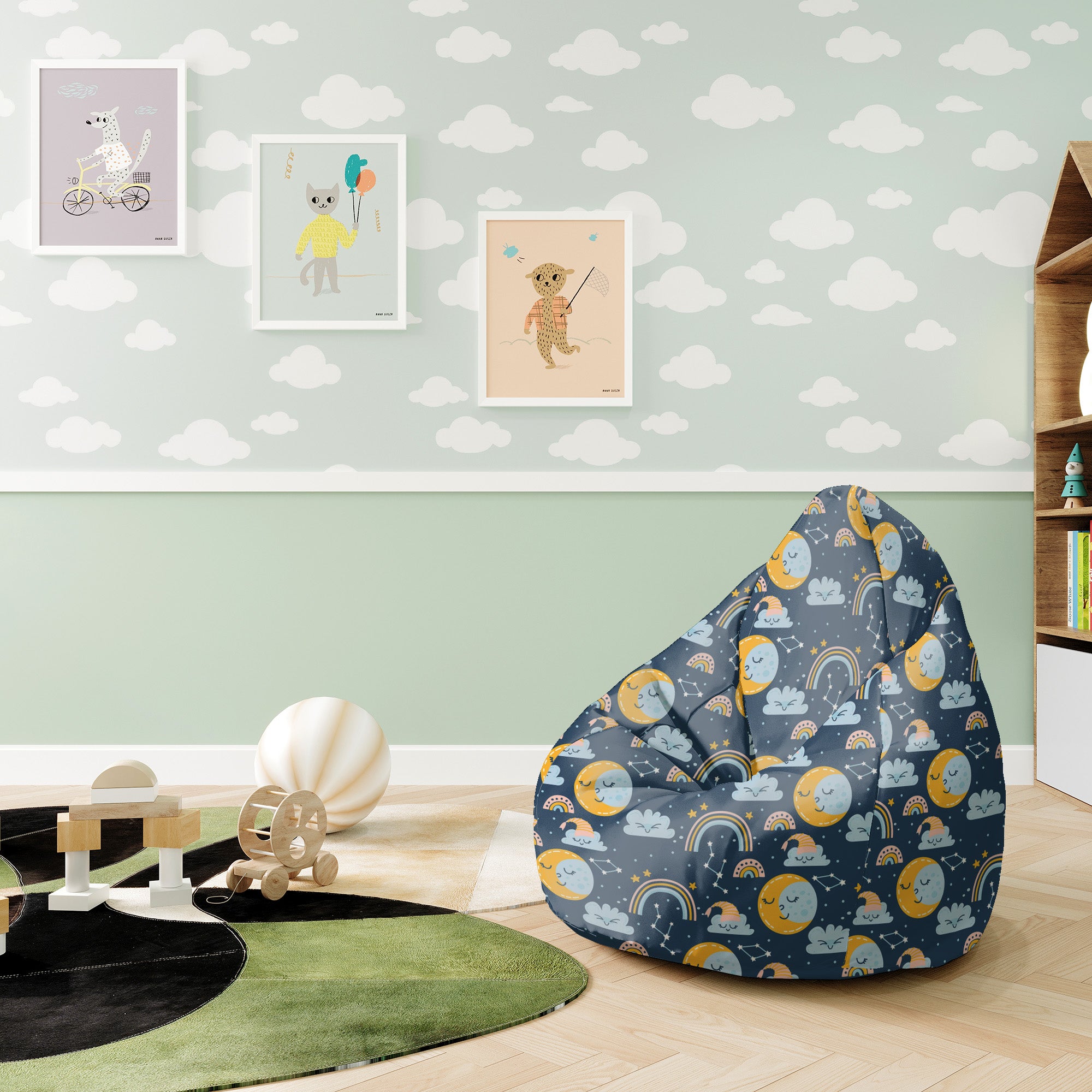 Pearshape Pouf Night Night-S-Oxford