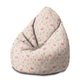 Sedací vak Pearshape Labuť s tulipánmi-M-Velvet