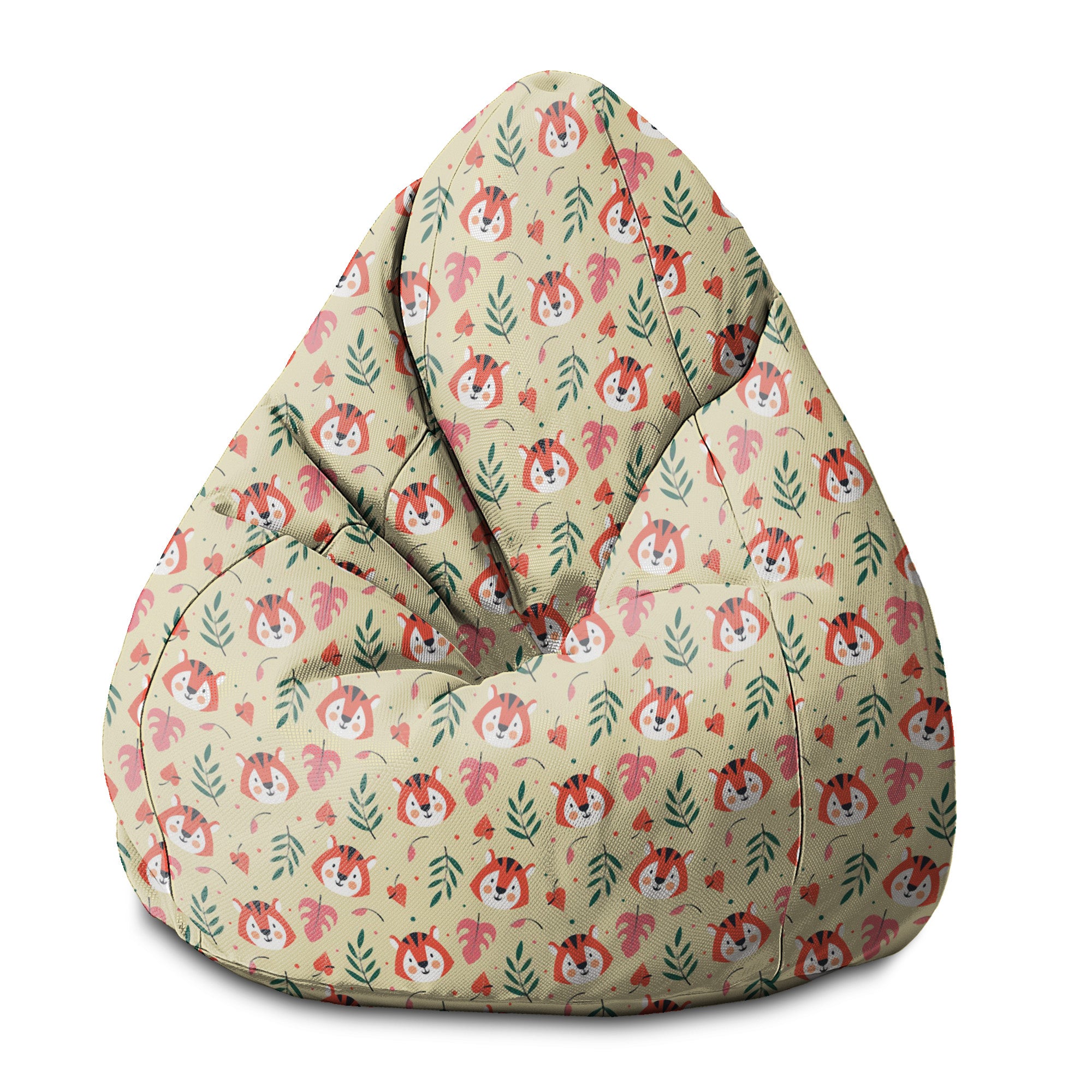 Puf Pearshape s tygřím vzorem S-Oxford